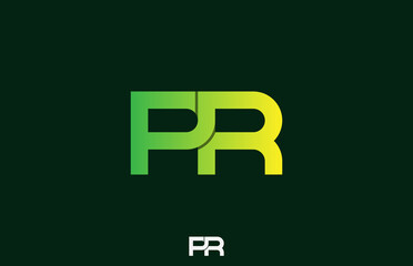 combination of alphabet letter p and r, pr logo design