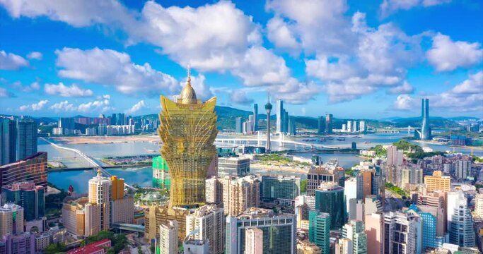 Urban scenery of Macao Peninsula, China