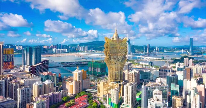 Urban scenery of Macao Peninsula, China