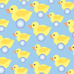 baby seamless pattern with duckling
