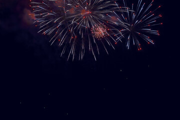 colorful fireworks display at night