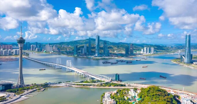 Urban scenery of Macao Peninsula, China