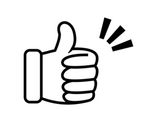 シンプルな手のアイコン　ハンドサイン　グッドサイン