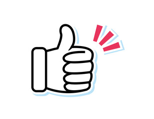 シンプルな手のアイコン　ハンドサイン　グッドサイン