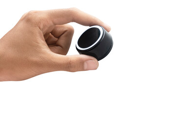 Human hand turning a knob