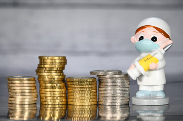Argent euro banque credit piece medecine soin santé