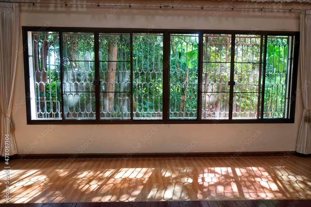 Wall mural room with window