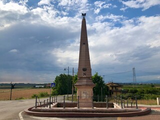 Napoleonic obelisk commemorating the Battle of Arcole in Italy