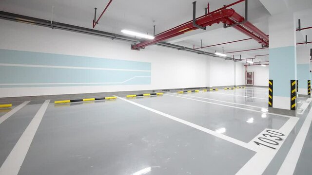 empty underground parking lot