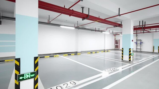 empty underground parking lot