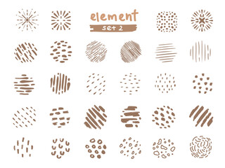 Minimalist Aesthetic Circle abstract geometric pattern clip art element drawing for design