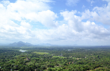 Fototapeta na wymiar Sri Lanka, view from the top and landscape Sigiriya Fortress 