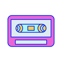 tape cassette Vector icon which is suitable for commercial work and easily modify or edit it

