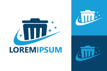 Clean rubbish logo template design vector