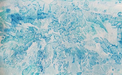 Watercolor background. Blue texture.