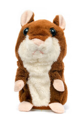 Fototapeta premium Toy hamster on a white background.