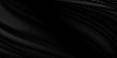 Black fabric background with copy space