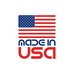Made in USA badge icon isolated on white background