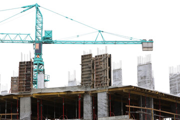 construction site with cranes