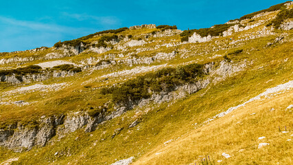 Beautiful alpine summer view at the famous Loser summit near Altaussee, Steiermark, Austria