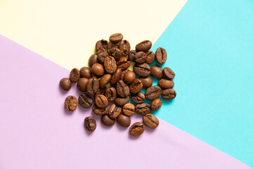 coffee beans on isolated background, coffee