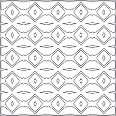 Vector ethnic pattern with symmetrical elements . Repeating geometric tiles from striped elements.Monochrome texture.Black and white pattern for wallpapers and backgrounds.