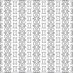 Vector ethnic pattern with symmetrical elements . Repeating geometric tiles from striped elements.Monochrome texture.Black and white pattern for wallpapers and backgrounds.