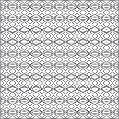 Vector ethnic pattern with symmetrical elements . Repeating geometric tiles from striped elements.Monochrome texture.Black and white pattern for wallpapers and backgrounds.