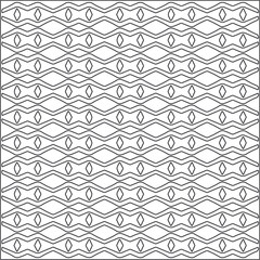 Vector ethnic pattern with symmetrical elements . Repeating geometric tiles from striped elements.Monochrome texture.Black and white pattern for wallpapers and backgrounds.