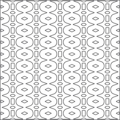 Vector ethnic pattern with symmetrical elements . Repeating geometric tiles from striped elements.Monochrome texture.Black and white pattern for wallpapers and backgrounds.