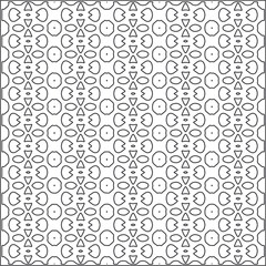 Vector ethnic pattern with symmetrical elements . Repeating geometric tiles from striped elements.Monochrome texture.Black and white pattern for wallpapers and backgrounds.