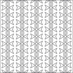 Fototapeta premium Vector ethnic pattern with symmetrical elements . Repeating geometric tiles from striped elements.Monochrome texture.Black and white pattern for wallpapers and backgrounds.