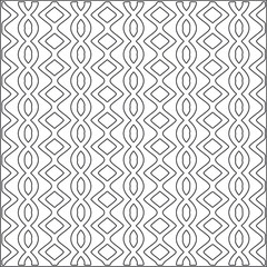 Vector ethnic pattern with symmetrical elements . Repeating geometric tiles from striped elements.Monochrome texture.Black and white pattern for wallpapers and backgrounds.
