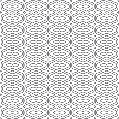 Vector ethnic pattern with symmetrical elements . Repeating geometric tiles from striped elements.Monochrome texture.Black and white pattern for wallpapers and backgrounds.