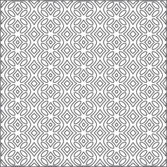 Vector ethnic pattern with symmetrical elements . Repeating geometric tiles from striped elements.Monochrome texture.Black and white pattern for wallpapers and backgrounds.