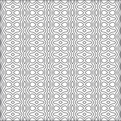 Vector ethnic pattern with symmetrical elements . Repeating geometric tiles from striped elements.Monochrome texture.Black and white pattern for wallpapers and backgrounds.