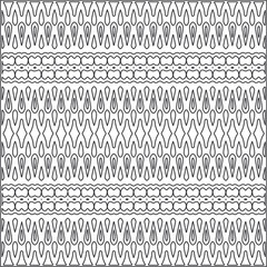 Vector ethnic pattern with symmetrical elements . Repeating geometric tiles from striped elements.Monochrome texture.Black and white pattern for wallpapers and backgrounds.