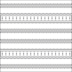 Vector ethnic pattern with symmetrical elements . Repeating geometric tiles from striped elements.Monochrome texture.Black and white pattern for wallpapers and backgrounds.