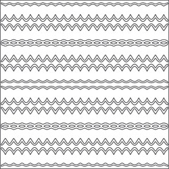 Vector ethnic pattern with symmetrical elements . Repeating geometric tiles from striped elements.Monochrome texture.Black and white pattern for wallpapers and backgrounds.