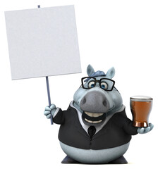 Fun horse - 3D Illustration