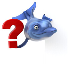 Fun dolphin - 3D Illustration