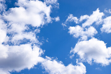 Blue sky with white clouds