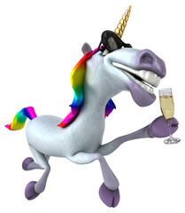 Fun unicorn - 3D Illustration