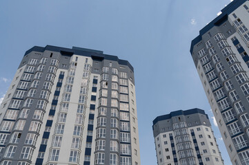 Modern panel apartment building