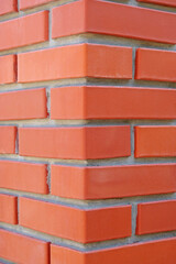 Obraz premium Brick fence pillar column