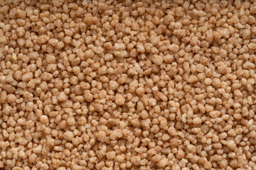 Detailed and large close up shot of couscous.