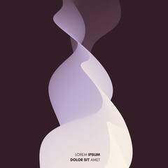 3D abstract wavy background with modern gradient colors. Motion sound wave. Vector illustration for banner, flyer, brochure, booklet, presentation or websites design.