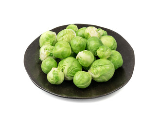 Brussels Sprouts Isolated, Brassica Oleracea Cabbage