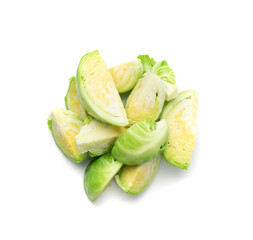Brussels Sprouts Isolated, Brassica Oleracea Cabbage