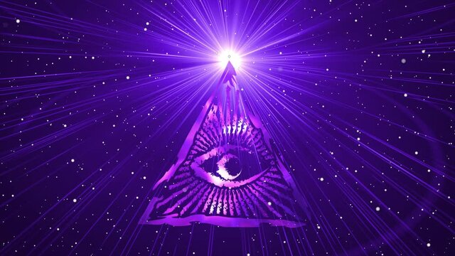 Animated One eye symbol with light effect